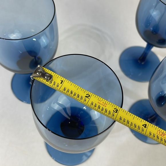 Vintage Blue Crystal Wine Glasses (set of 4) - Picture 11 of 11